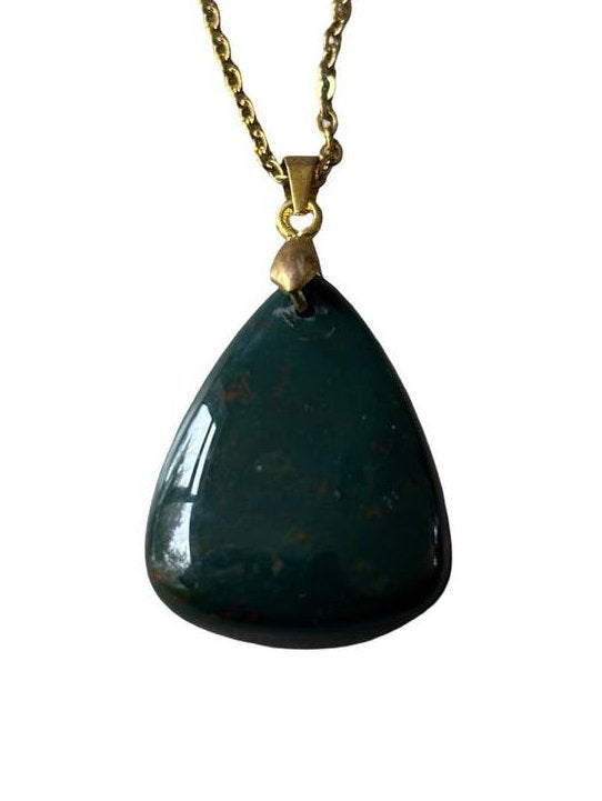 Bloedsteen Edelsteen Ketting - Roestvrijstaal Sieraden, Vanbeeksaar4@gmail.com, Nieuw, Ophalen of Verzenden, Schimmelstraat