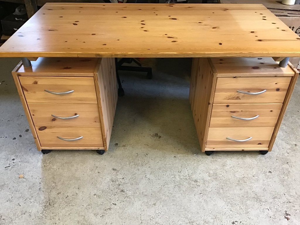 Bureau en bureaustoel, Ophalen, Gebruikt, 140 cm, 75 cm