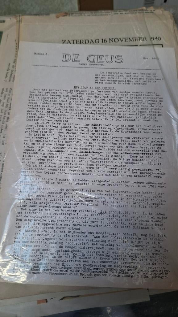 Historische Kranten & Folders WO2 - De Volkskrant 1940, Ophalen of Verzenden, Gelezen, Krant