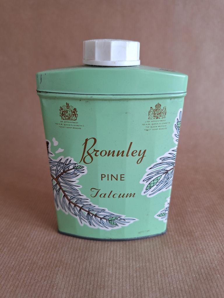Vintage Bronnley Pine Talcum, Ophalen of Verzenden, Zo goed als nieuw, Overige typen