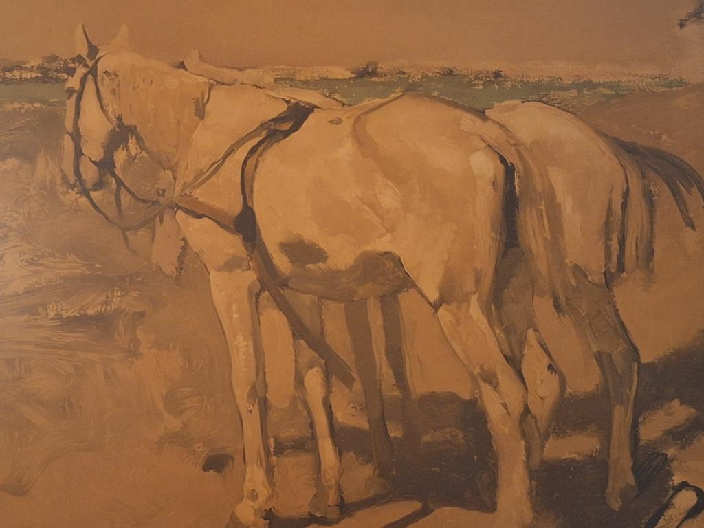 Paarden in Amsterdam van G.H. Breitner - Litho, Ophalen of Verzenden