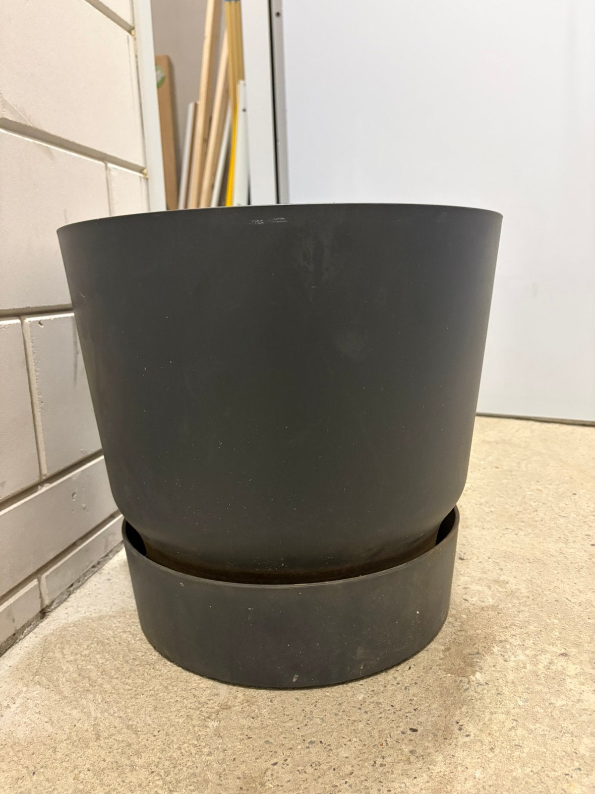 2x elho plantenpot brussels 35 en greenville 47 cm, Ophalen, Kunststof, Minder dan 60 cm, Rond