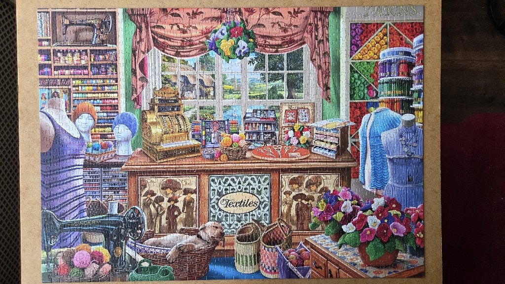 Falcon, The Haberdashers Shopper, 1000 stukjes, Ophalen, 500 t/m 1500 stukjes, Zo goed als nieuw, Legpuzzel