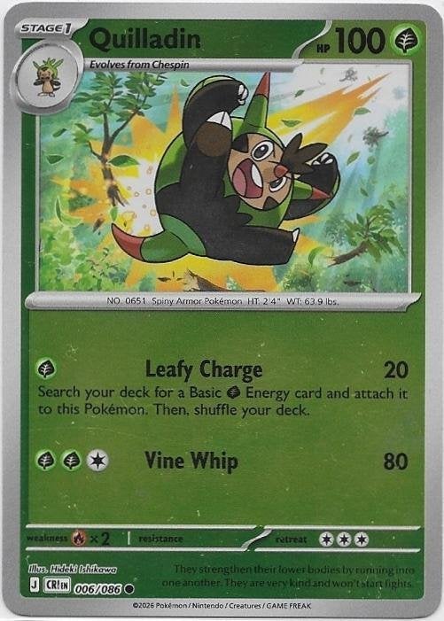 Chaos Rising,  Quilladin [reverse] 6/86, Verzenden, Nieuw, Losse kaart