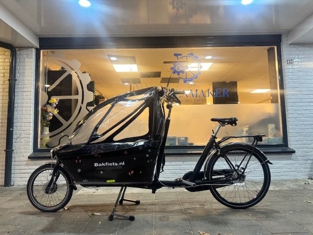 Elektrische Bakfiets Azor slagvast (incl. garantie), Gebruikt, Huif, 2 kinderen, Trommelrem