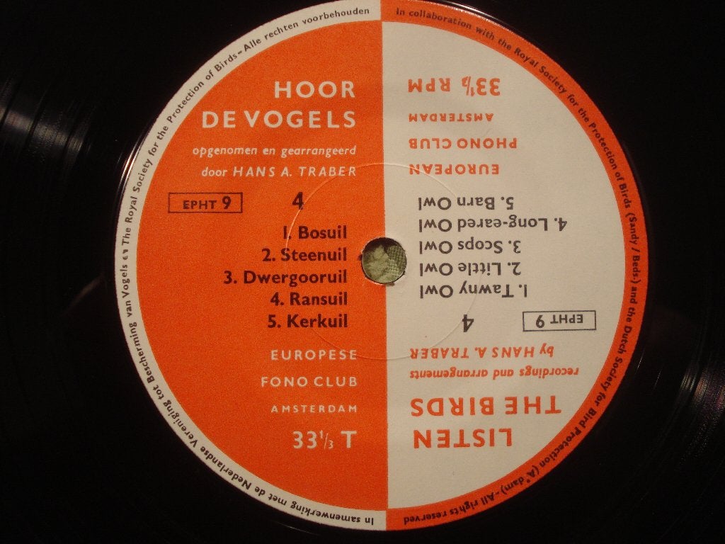 Hans A. Traber 7" Vinyl EP: ‘Hoor de vogels 4’ Vogelgeluiden, Overige genres, 7 inch, Ophalen of Verzenden, Zo goed als nieuw