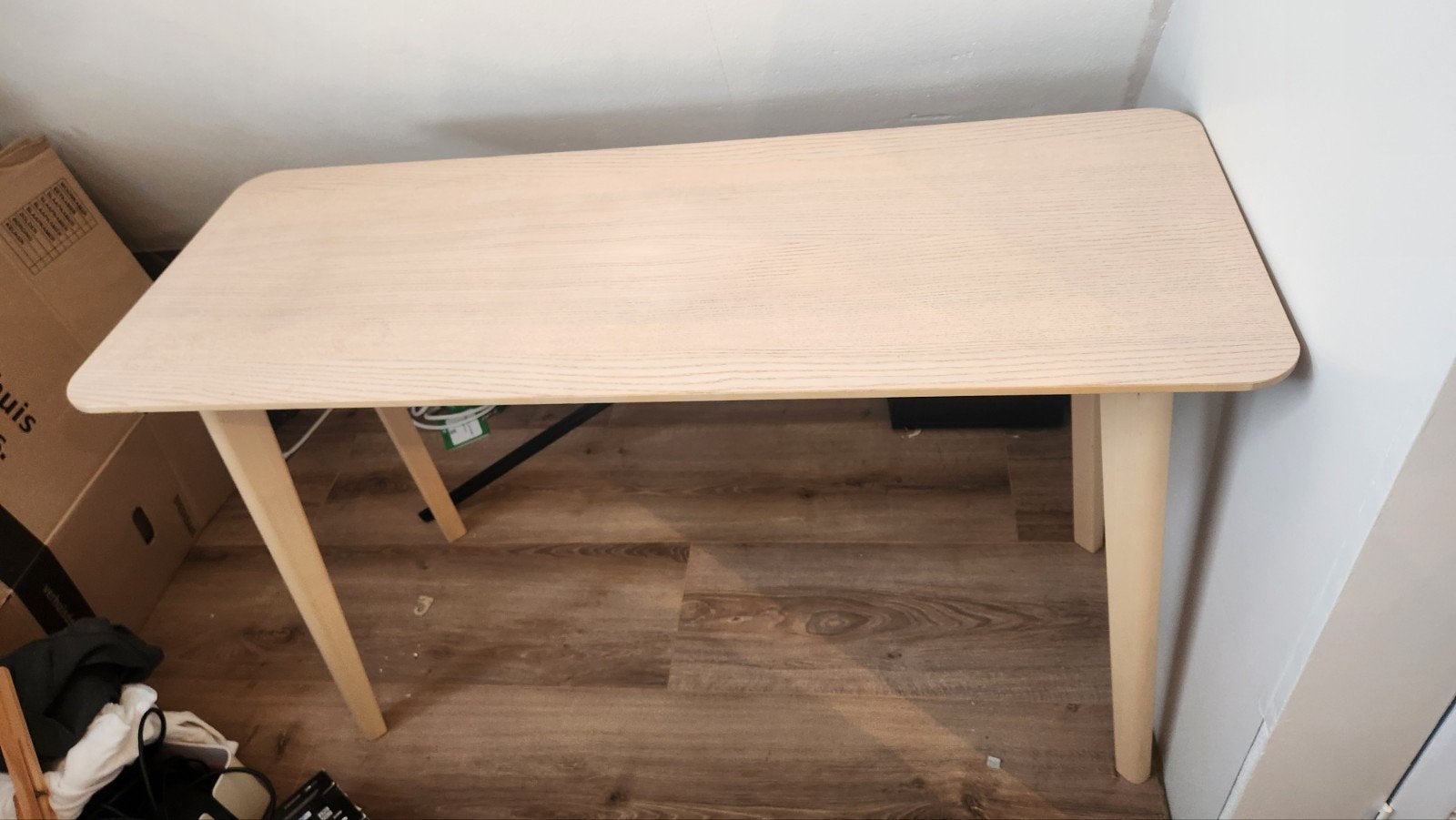 IKEA LISABO bureau bamboe, 118x45 cm, Ophalen, 45 cm, Zo goed als nieuw, IKEA