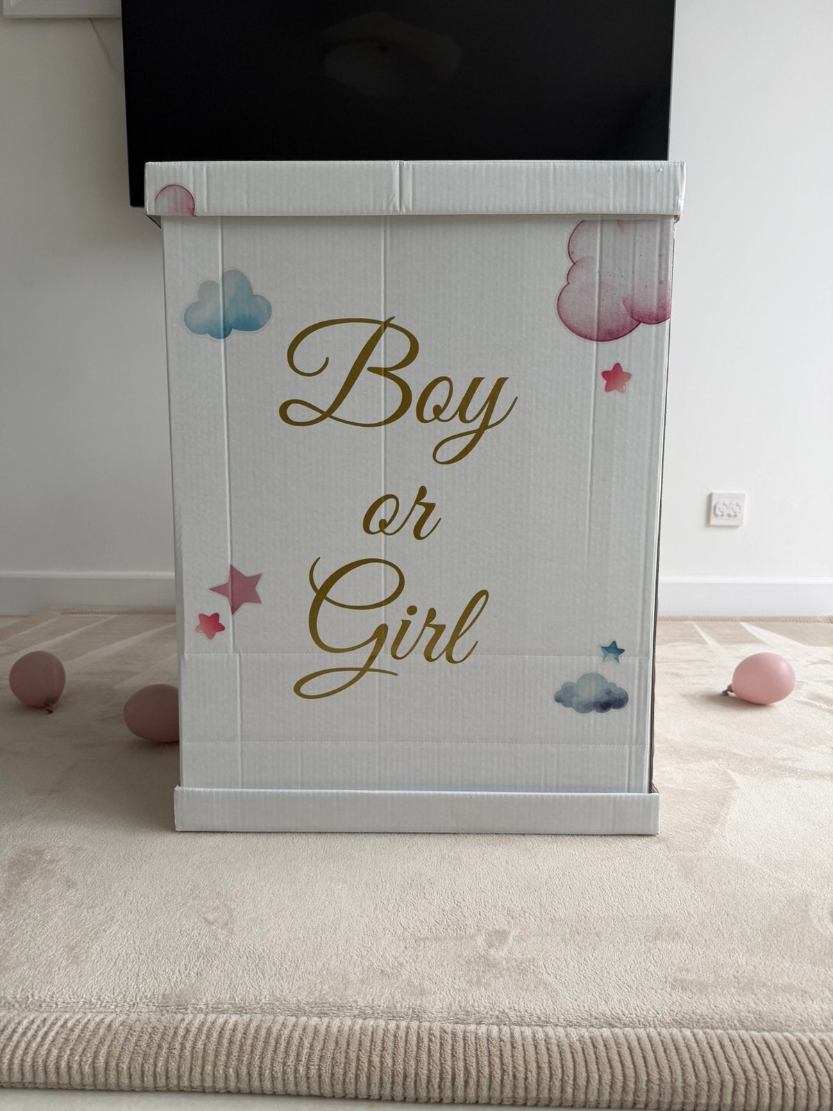 Gender Reveal ballon doos, Ophalen, Zo goed als nieuw, Versiering, Geboorte of Huwelijk