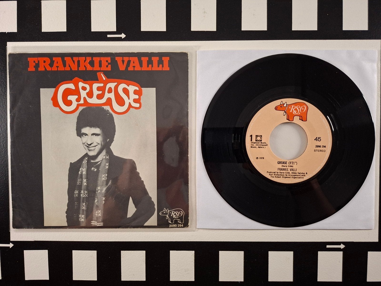 Frankie Valli Grease single, Gebruikt, 7 inch, Pop, Overige typen