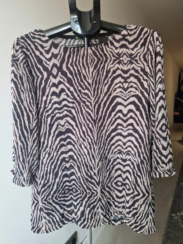 Lizzy & Coco zebra print top – maat M, Ophalen of Verzenden, Zo goed als nieuw, Maat 38/40 (M), Zwart