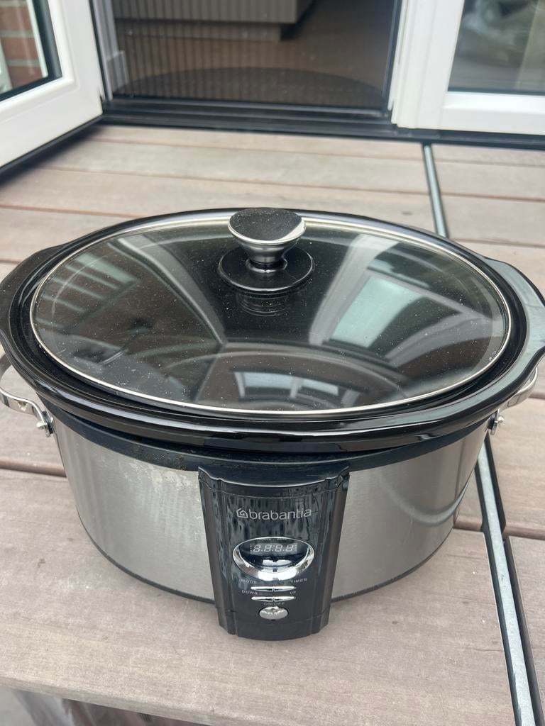 Brabantia Slowcooker met Timer - Zo goed als nieuw, Ophalen of Verzenden, Timer, Zo goed als nieuw