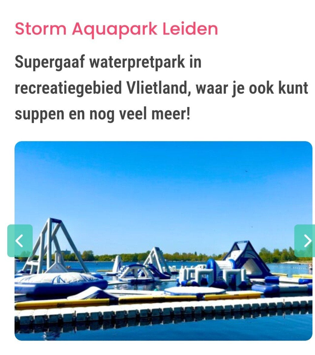 1 ticket storm aquapark Leiden, inclusief zwemvest, Eén persoon