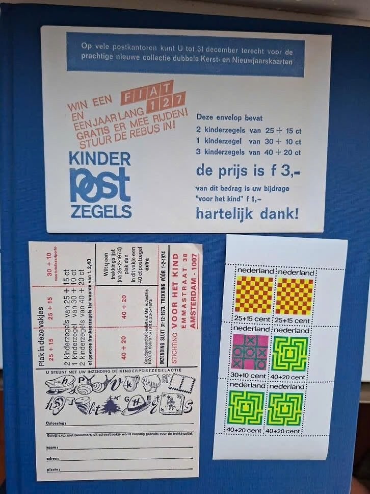 Postzegel NL 1973 PF Blok Kinderzegels in mapje 23-06, Postzegels en Munten, Postzegels | Nederland, Ophalen of Verzenden, Na 1940