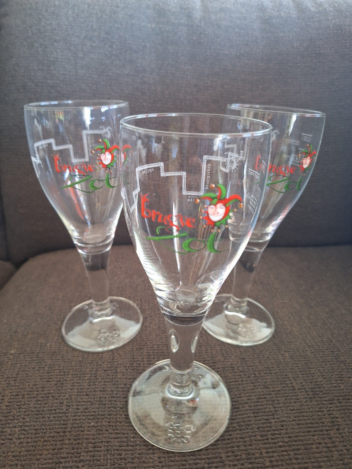 BRUGSE ZOT glazen 3 stuks (#2), Ophalen of Verzenden, Zo goed als nieuw, Bierglas