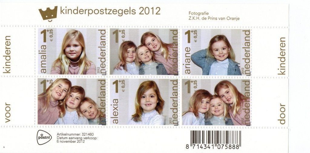 Kinderpostzegels 2012 - Koninklijke Familie, Postzegels en Munten, Verzenden, Na 1940, Postfris