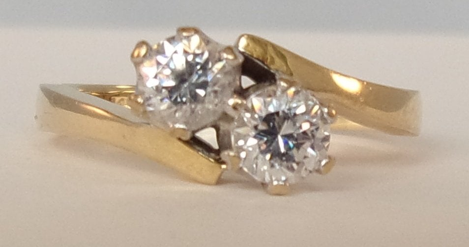 Massief 14 karaat gouden Dames ring, Verzenden, Met edelsteen, Dame, Goud