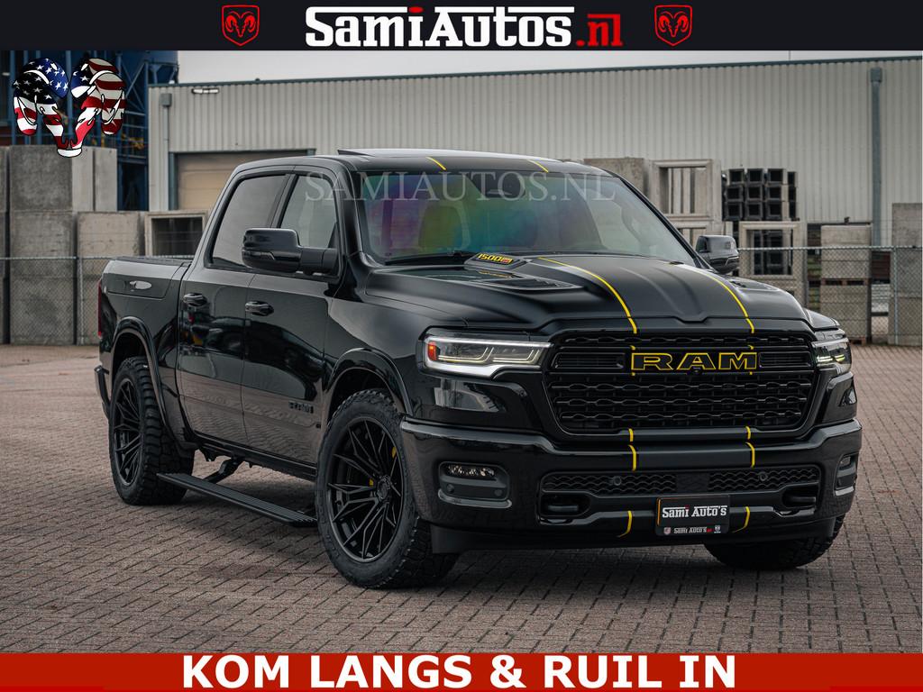 Dodge Ram LIMITED NIGHT H.O 540HP 706Nm | Massage + Full Opt, Auto's, Dodge, Automaat, Met garantie (alle), Zwart, Leder