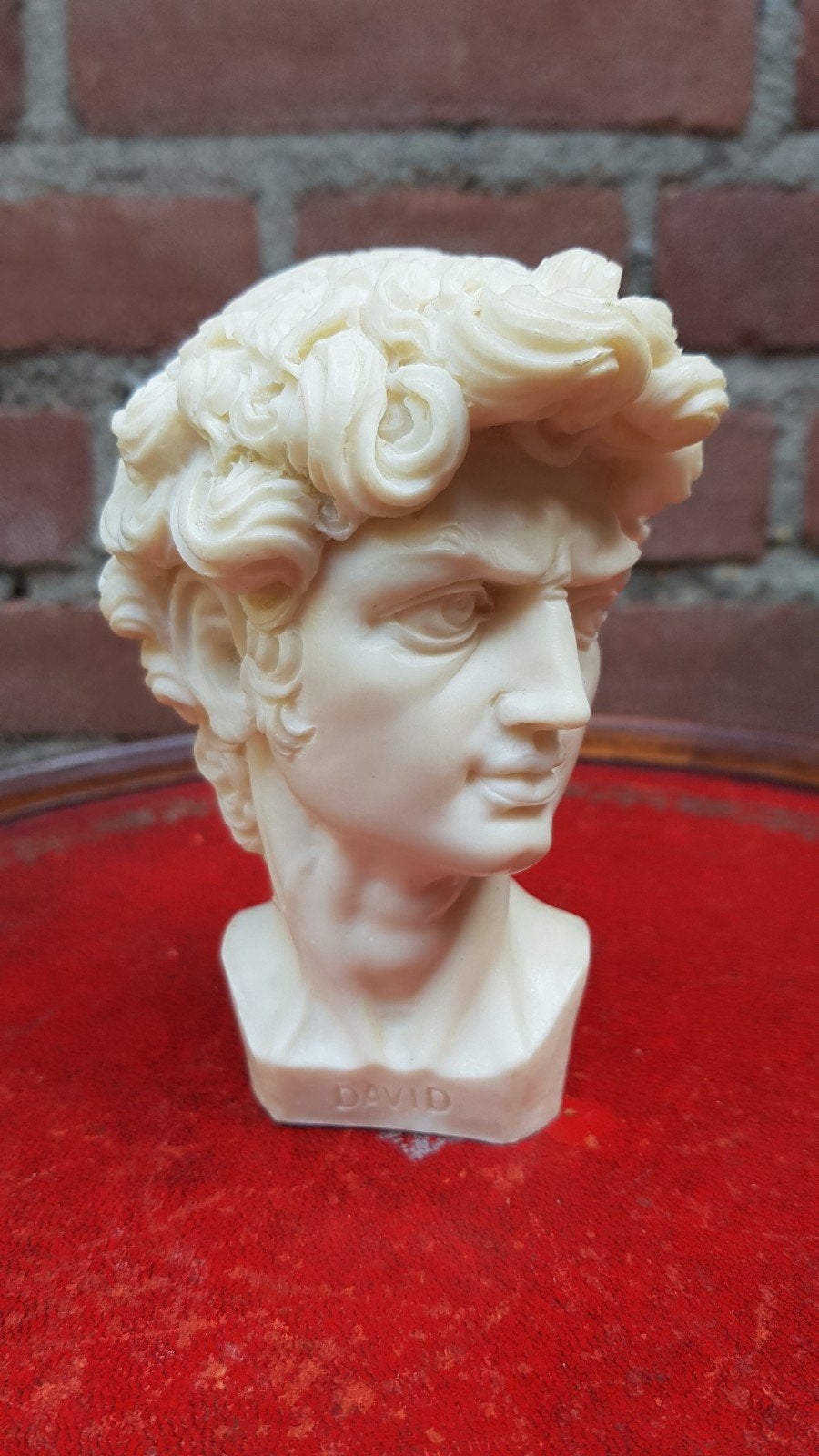 Vintage buste van david (michelangelo), Minder dan 20 cm, Buste, Ophalen of Verzenden, Wit