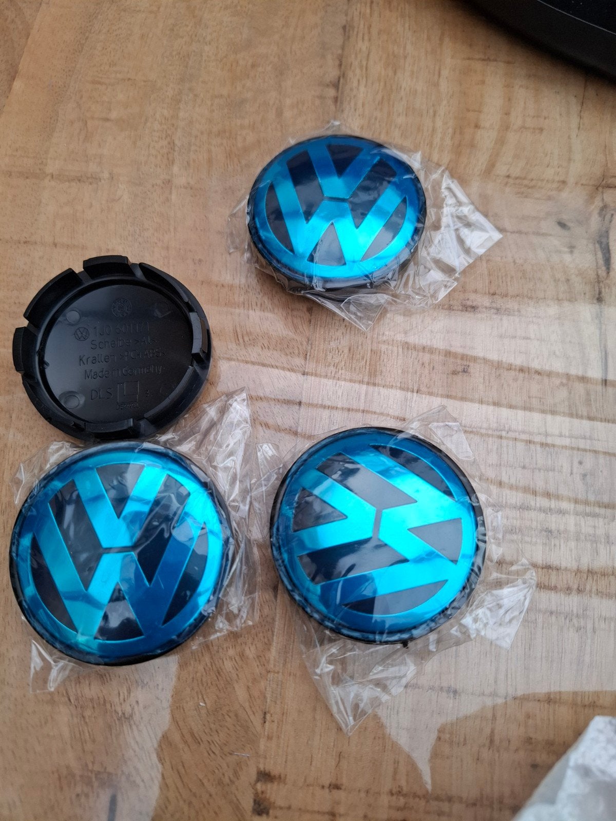 VW Naafdoppen Zwart/Chroom 56mm (buiten) / 52mm (binnen), Ophalen of Verzenden, Nieuw