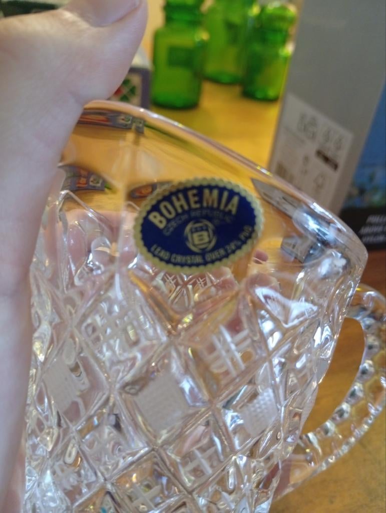 Een leuk glas van bohemia, Antiek en Kunst, Ophalen of Verzenden