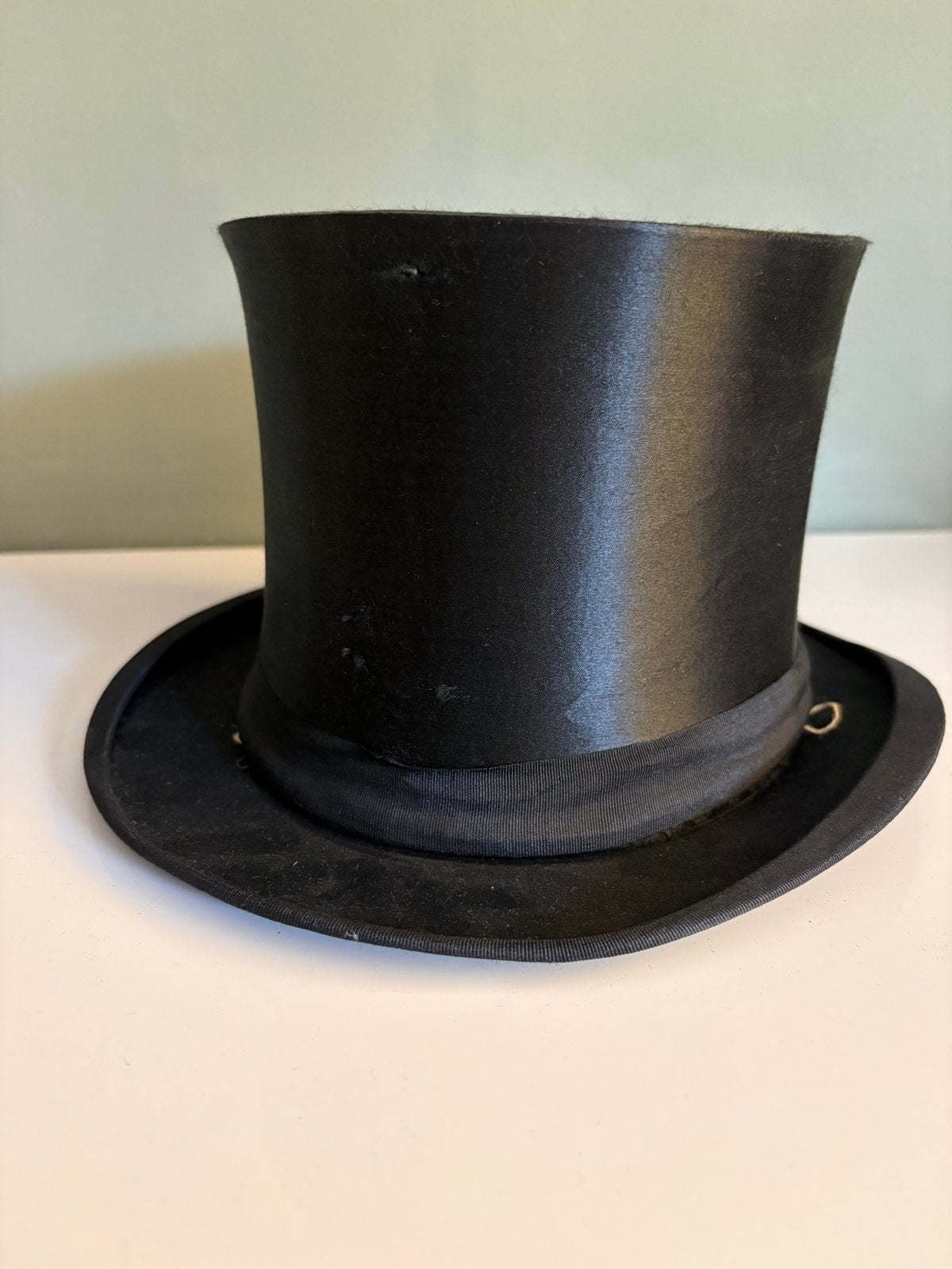 Antieke inklapbare hoge hoed (Chapeau Claque) - Ferd. Langen, Antiek en Kunst, Ophalen of Verzenden