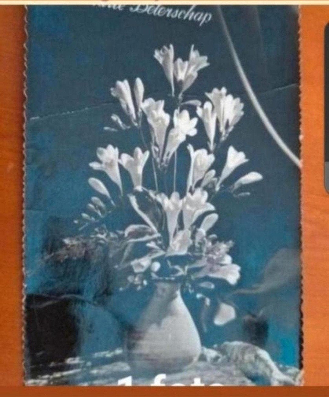 Vintage Bloemenkaart - Gelopen, Ophalen of Verzenden, 1940 tot 1960, Gelopen