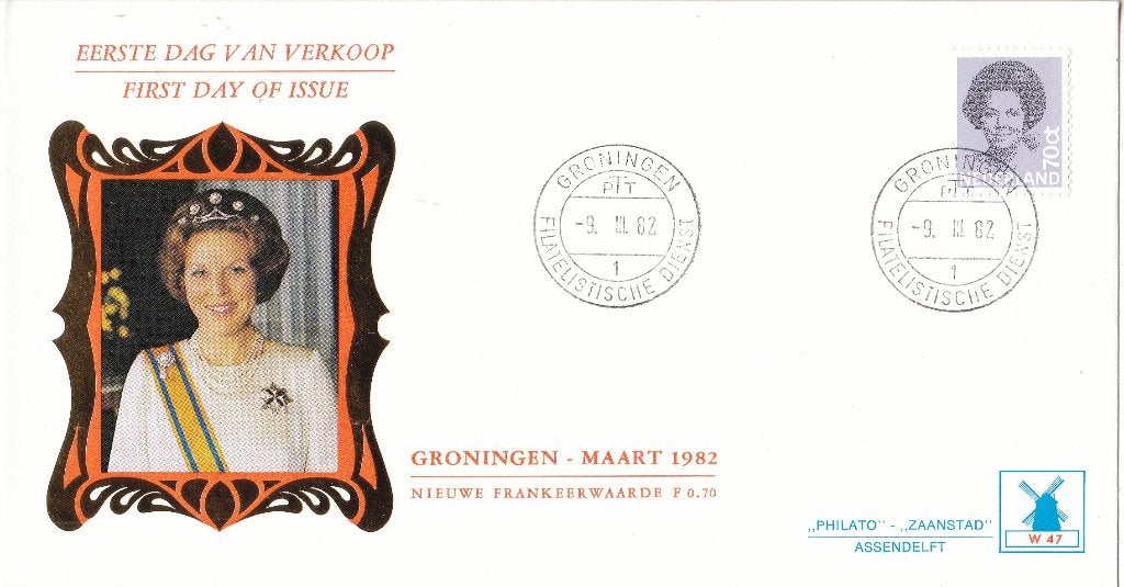 Philato – FDC – Koningin Beatrix – type Struycken - NVPH W47, Postzegels en Munten, Verzenden, Envelop