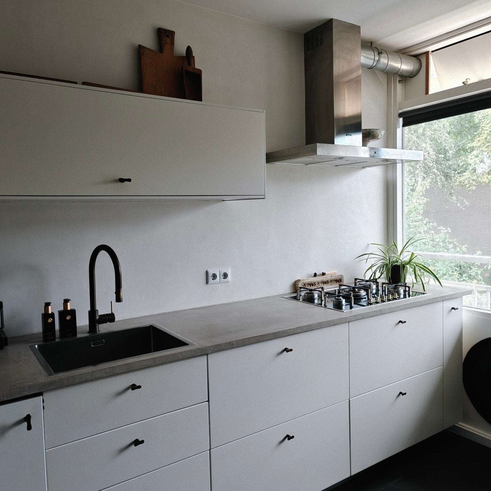Complete prachtige designkeuken met SMEG apparatuur., Ophalen, Gebruikt, Overige materialen, Wit