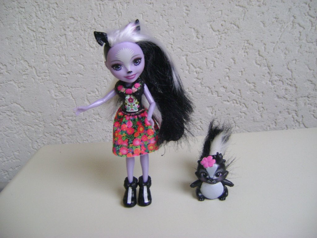 monster high popje van 16cm met staart en huisdier 4cm, Ophalen of Verzenden, Zo goed als nieuw, Overige typen