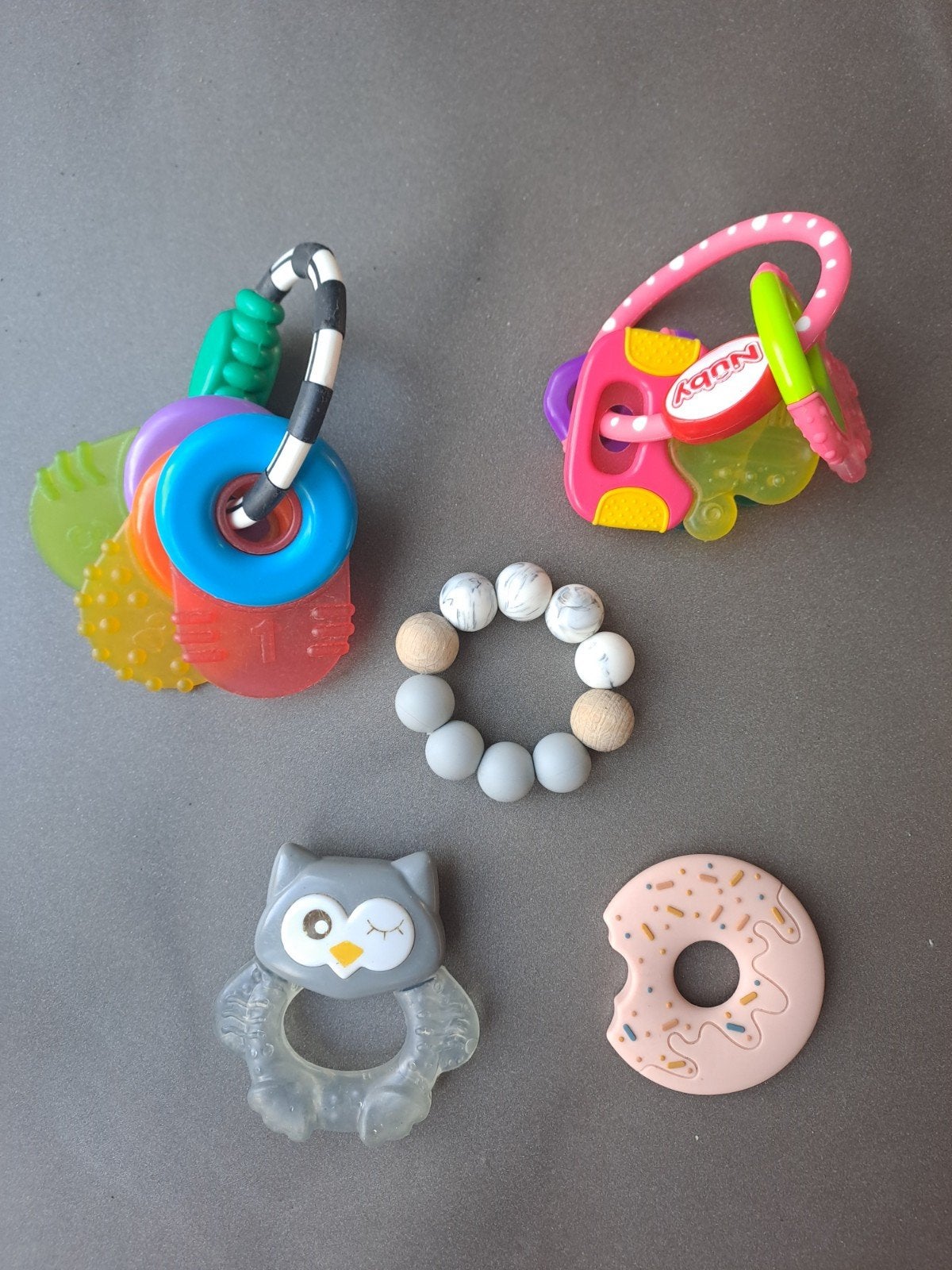 Baby bijtspeeltjes set: rammelaars en bijtringen, Ophalen of Verzenden, Gebruikt, Overige typen