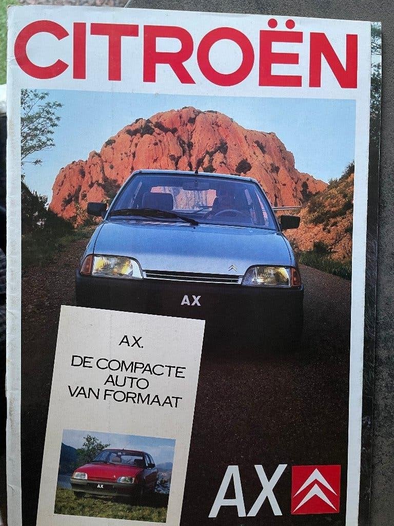 Folder van Citroën AX, gedrukt najaar 1987, Ophalen of Verzenden, Nieuw, Citroën
