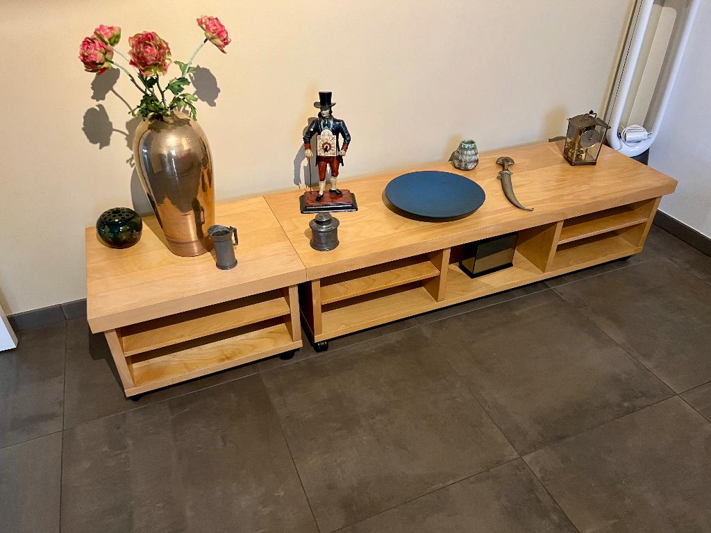 Tv meubel, Huis en Inrichting, Kasten | Televisiemeubels, Ophalen, Gebruikt, Modern, strak, 200 cm of meer