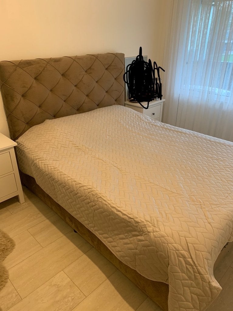 Tweepersoonsbed 160x200 MOET ZSM WEG!, Ophalen, Bruin, Tweepersoons, Zo goed als nieuw