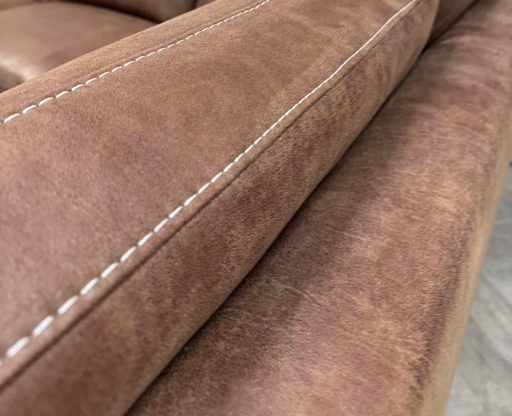 ZGAN DOK 2 Cognac Hoekbank Livia met Relax Functie / 260x223, 250 tot 300 cm, -, -, Leer