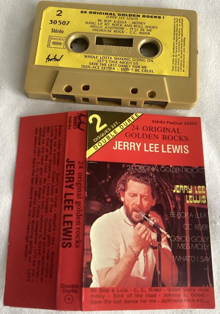 Jerry Lee Lewis 24  original Golden Rocks MC, Gebruikt, 1 bandje, Ophalen of Verzenden, Origineel