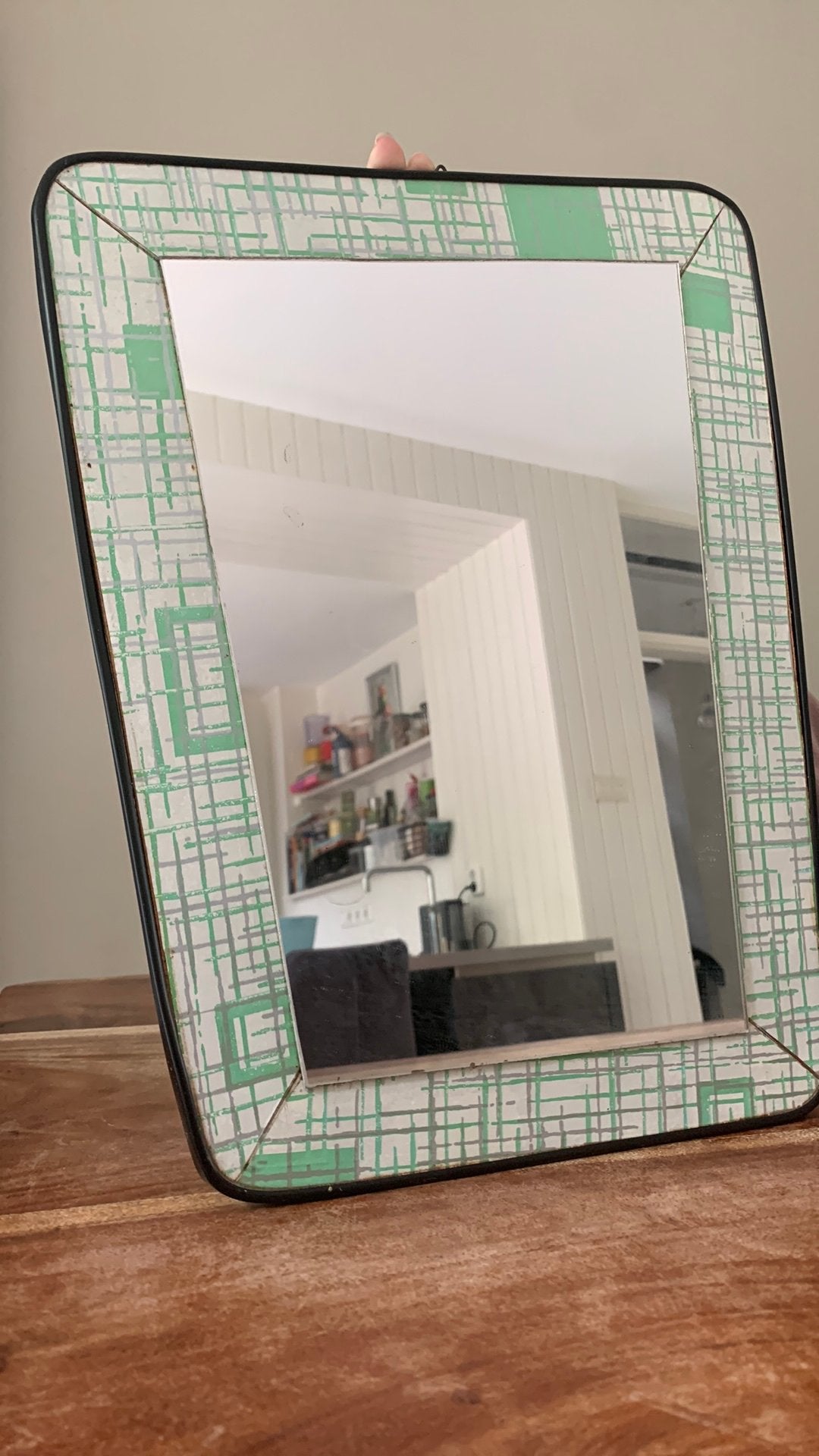 Oude muurspiegel, Minder dan 50 cm, Ophalen of Verzenden, Zo goed als nieuw, Minder dan 100 cm