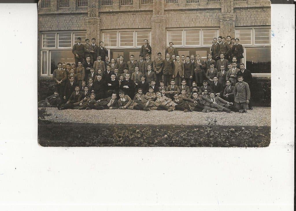 Poeldijk Jongeren op Retraite met Pastoors Fotokaart, Ophalen of Verzenden, 1920 tot 1940, Ongelopen, Zuid-Holland