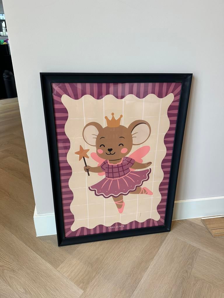 Label lune ballerina poster 50x 70, Ophalen of Verzenden, Zo goed als nieuw, Wanddecoratie