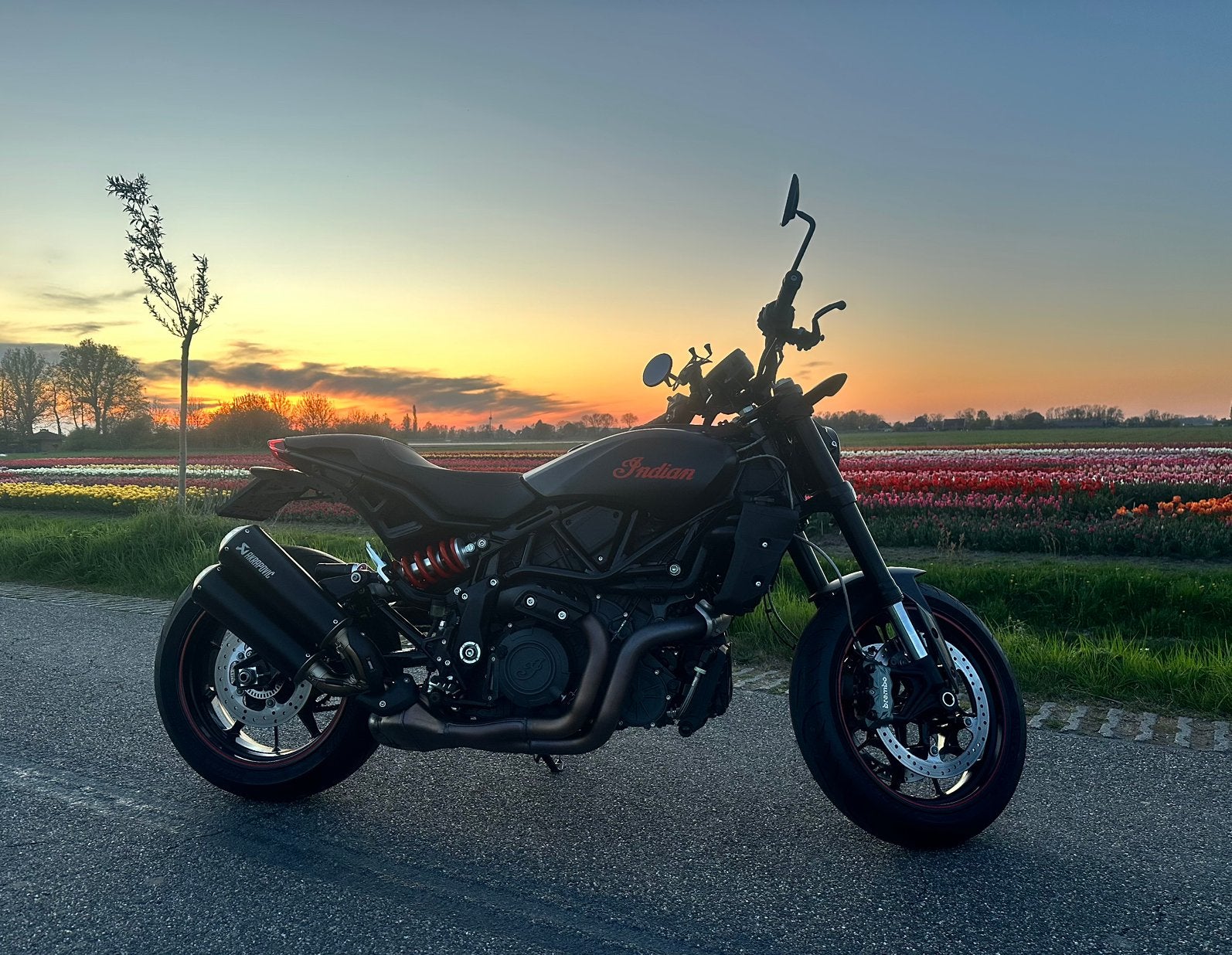 Indian FTR 1200 Akrapovic uitlaat. (Verlaagd + nieuwe accu), Motoren, 2 cilinders, Traction Control, Gebruikt, Particulier