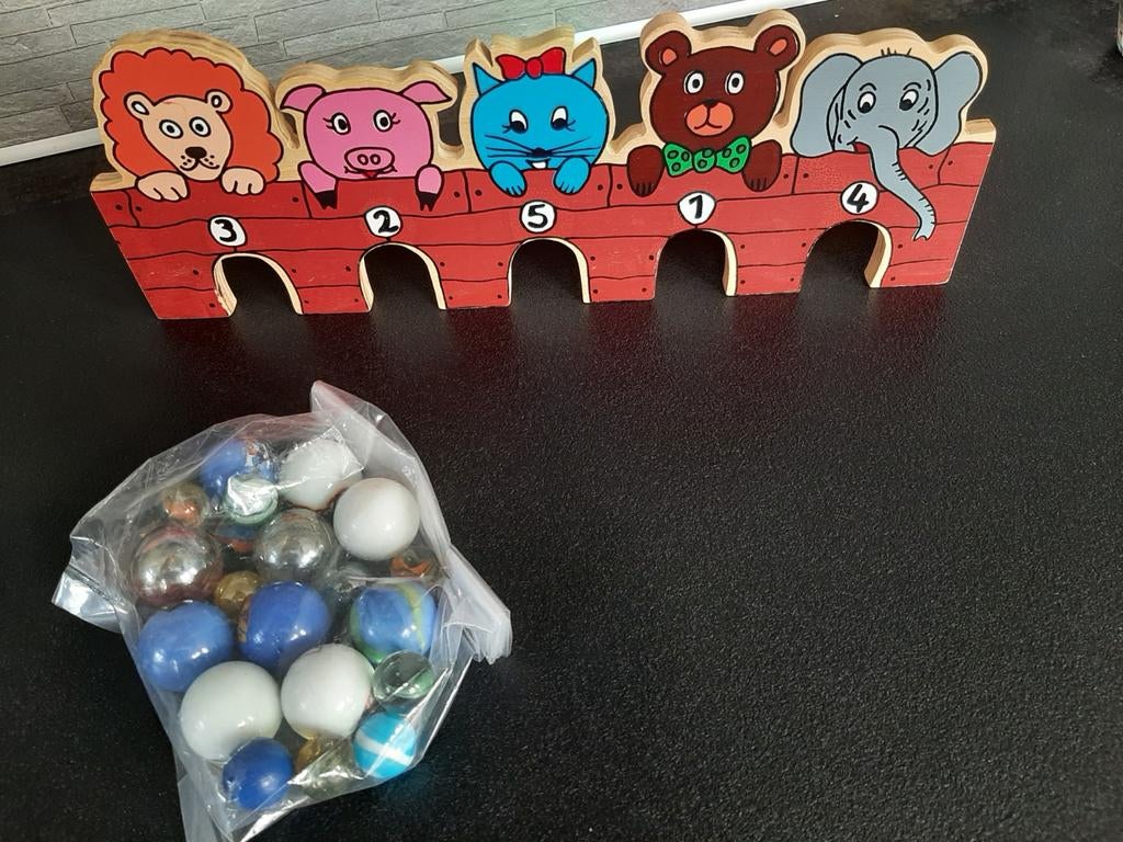 Houten speelgoed OA knikkerspel dieren groot+klein knikkers, Kinderen en Baby's, Speelgoed | Houten speelgoed, Ophalen of Verzenden