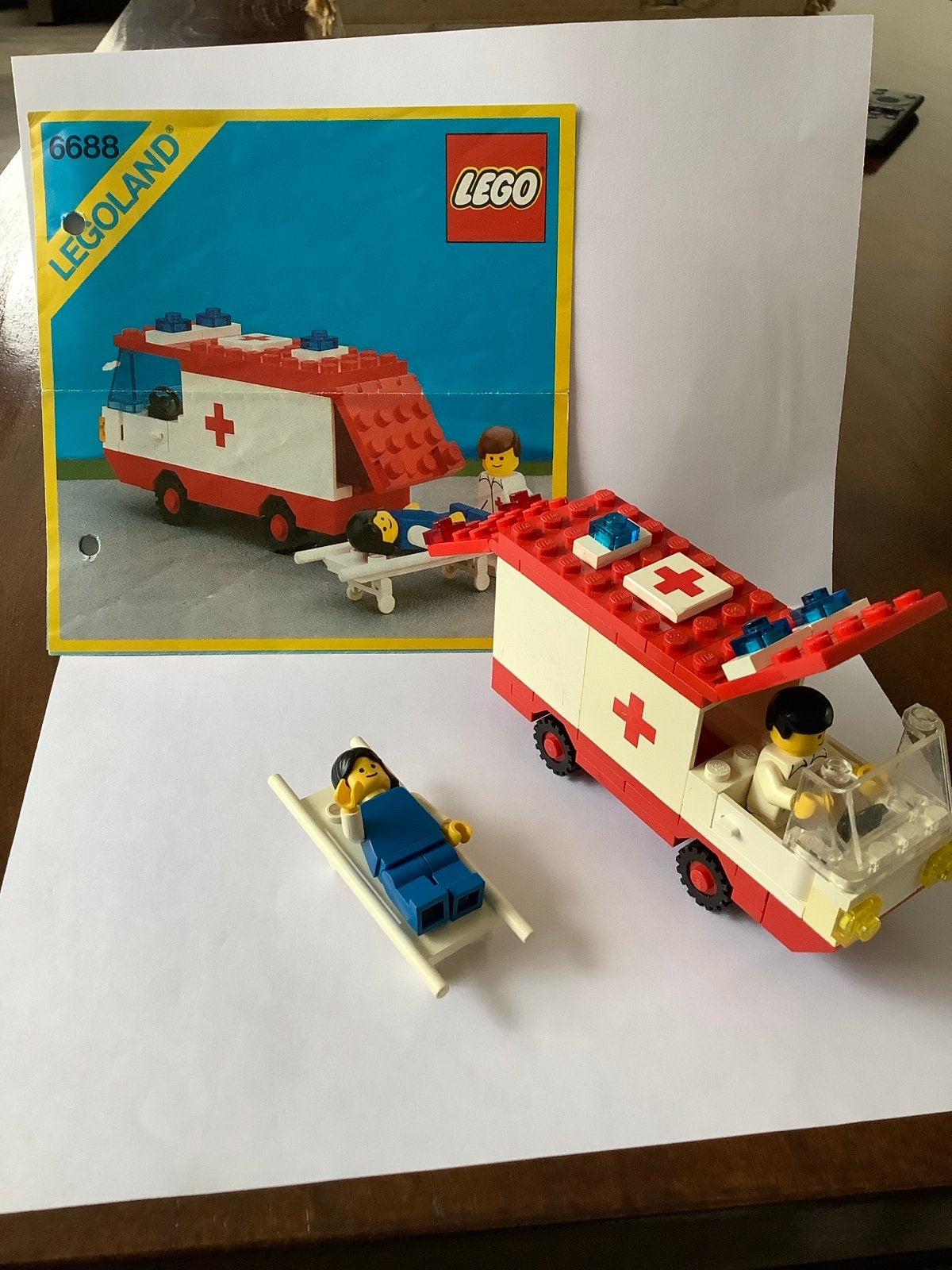 Lego Legoland 6688 Ambulance (1983) met instructies, Gebruikt, Lego, Ophalen of Verzenden, Compleet