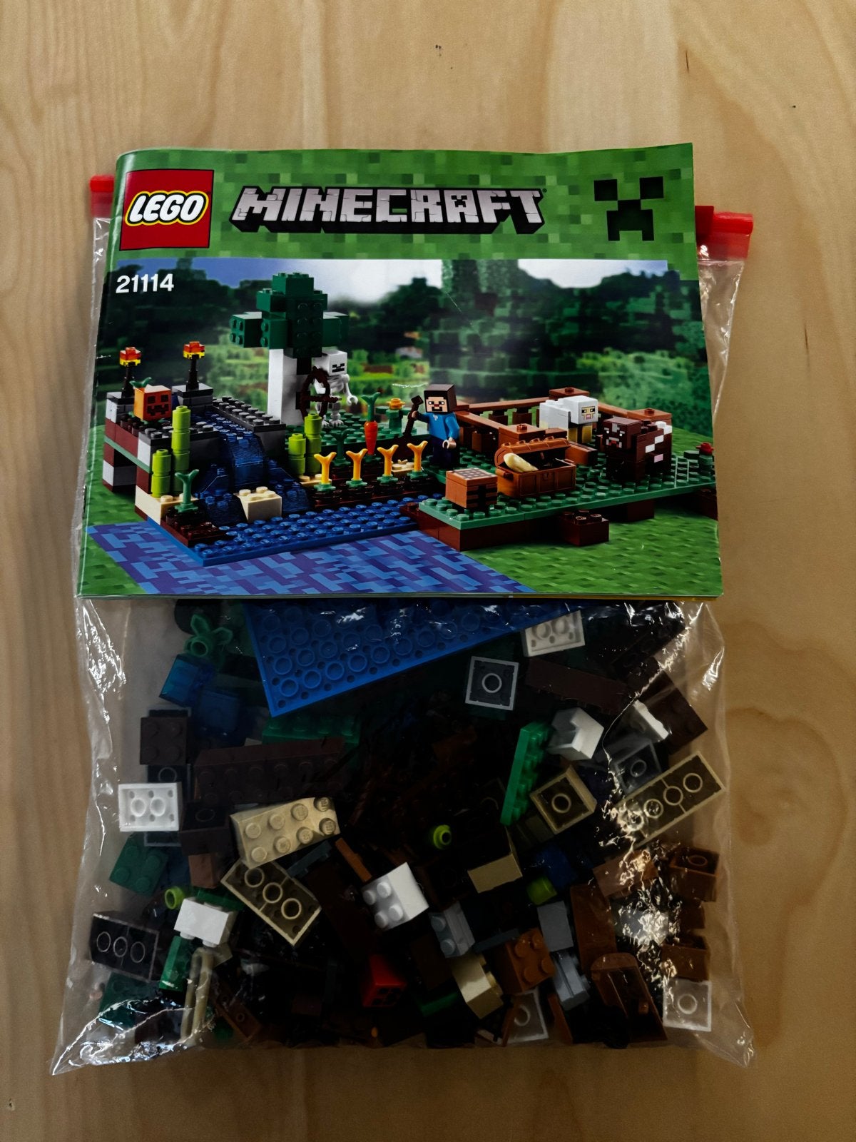 LEGO Minecraft 21114 De Boerderij met instructieboekje, Ophalen of Verzenden, Gebruikt, Overige merken