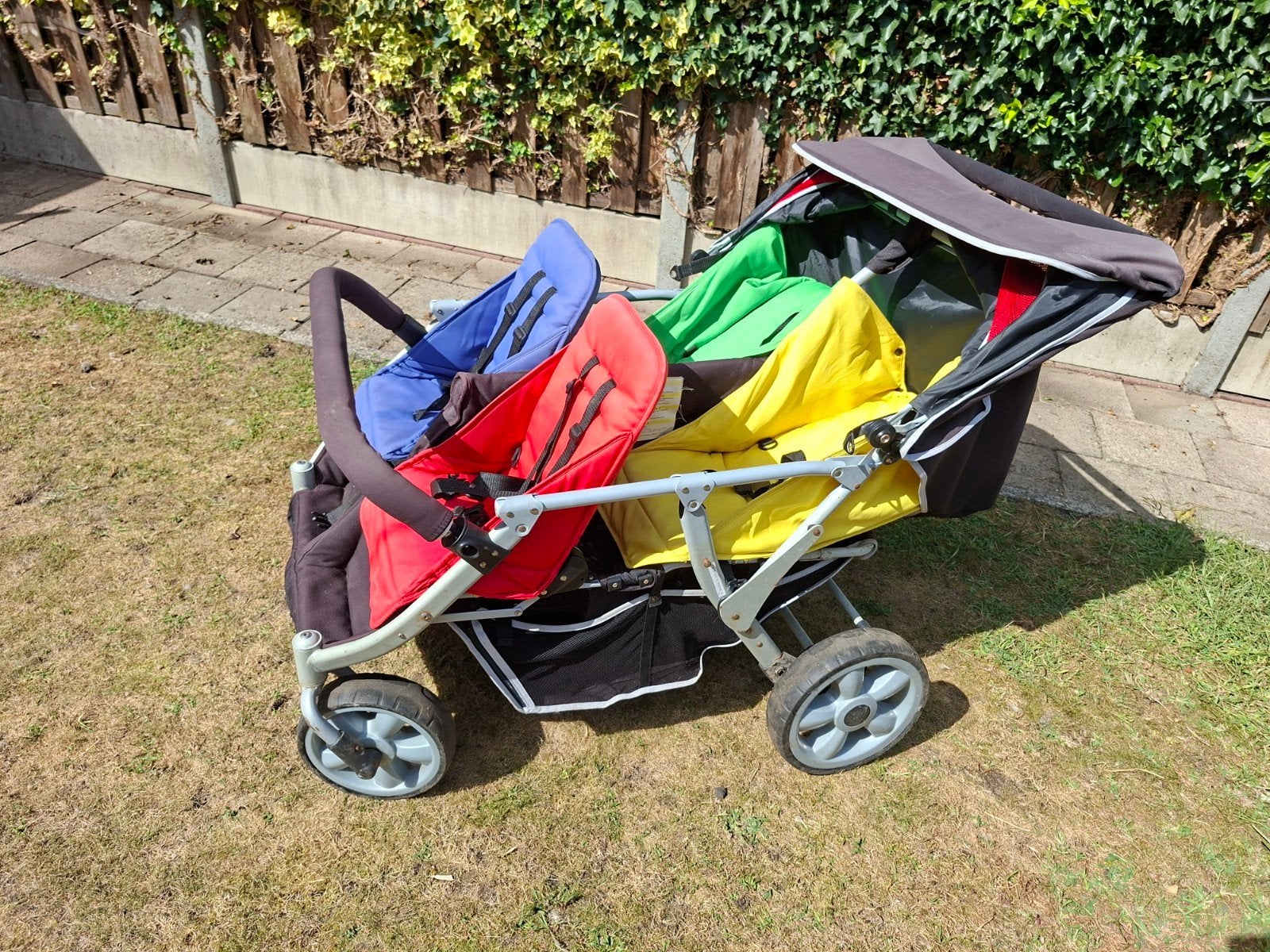 Familidoo vierlingwagen, Kinderen en Baby's, Ophalen, Gebruikt, Kinderwagen of Buggy