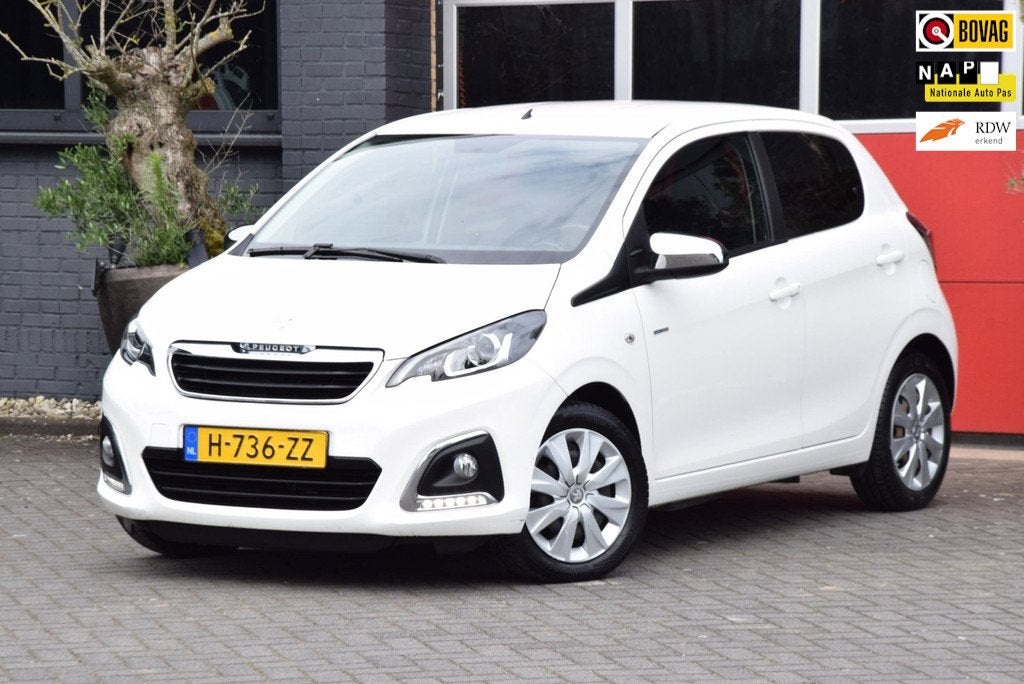 Peugeot 108 1.0 e-VTi Access 2020 Airco 5 Deurs getinte rame, Auto's, Peugeot, Voorwielaandrijving, Stof, 4 stoelen, Wit