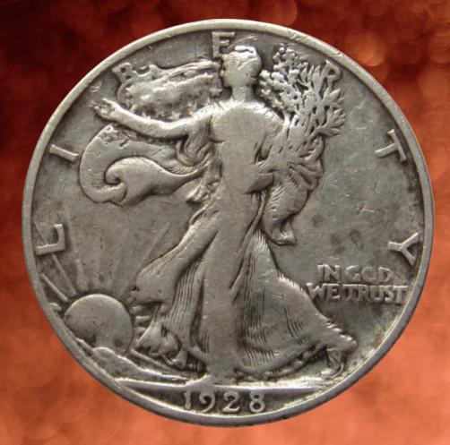** 1928-S -  USA  - Half Dollar Walking Liberty - ZILVER **, Verzenden, Noord-Amerika, Losse munt, Zilver