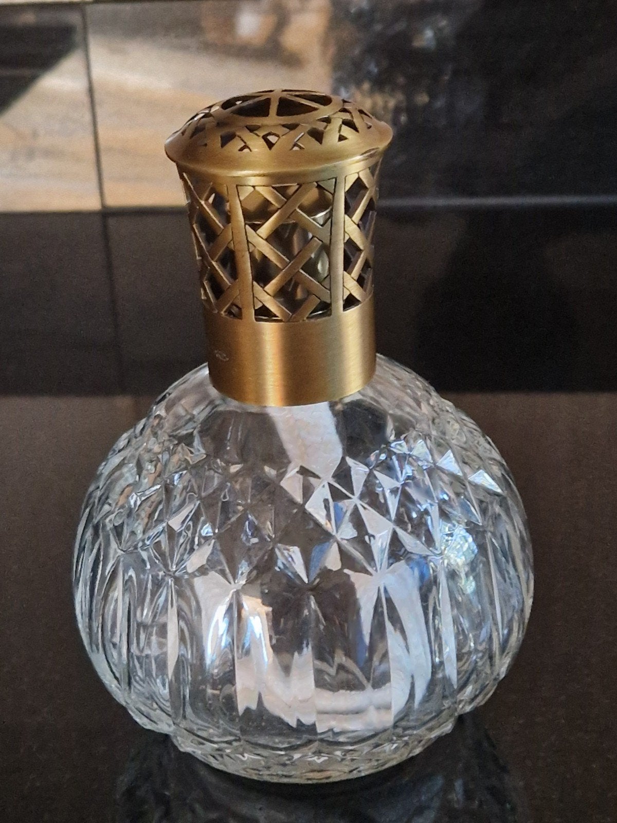 Lamp Berger Brander model Tradition Glas Ruitpatroon, Ophalen of Verzenden
