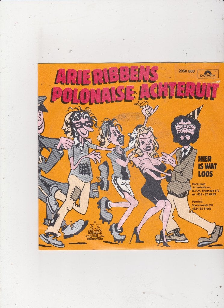 Single Arie Ribbens - Polonaise achteruit, Ophalen of Verzenden, Gebruikt, 7 inch, Nederlandstalig