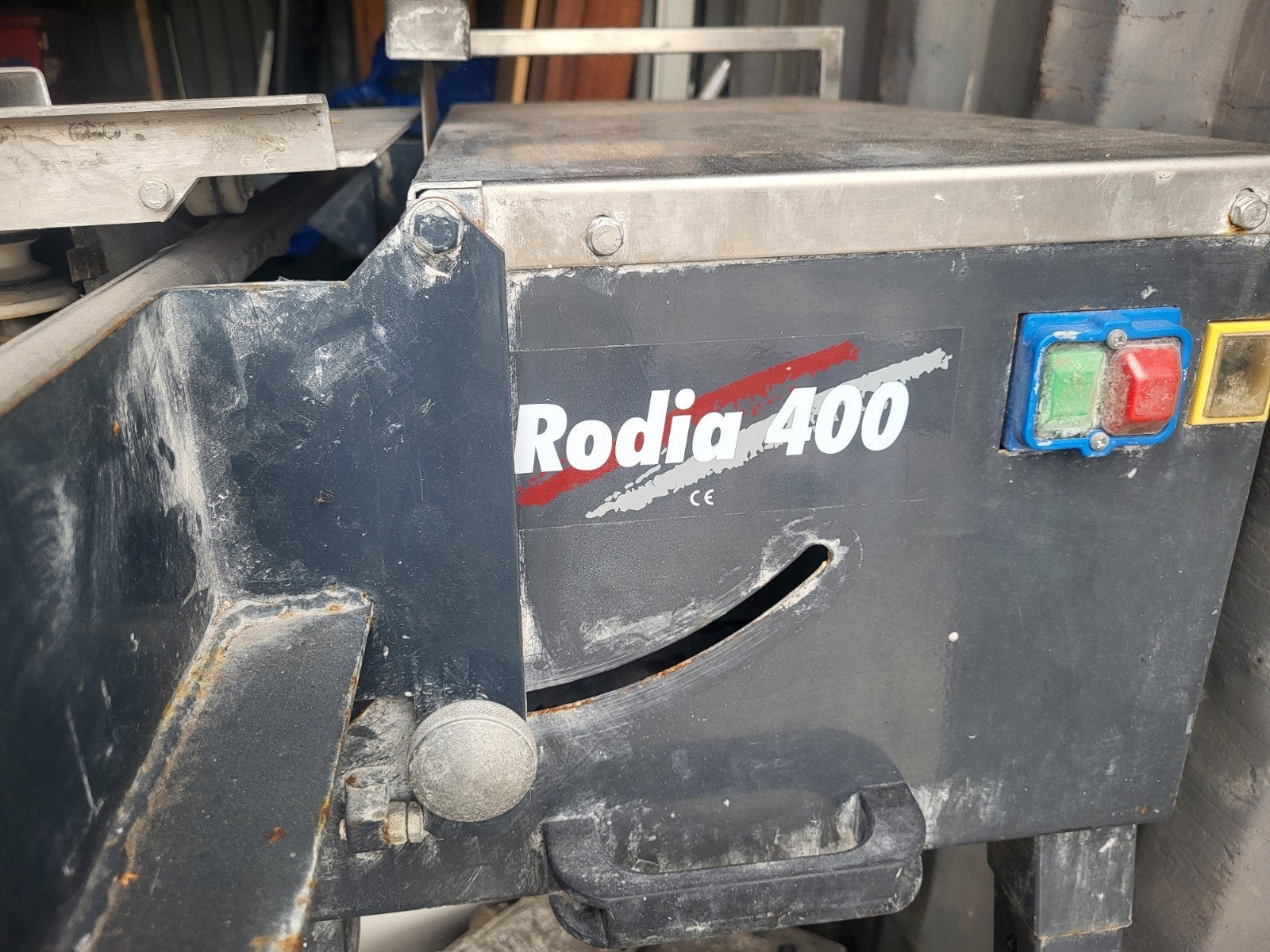 Tegelzaag Steenzaag Rodia 400 verlengd, Doe-het-zelf en Verbouw, Ophalen, Zo goed als nieuw, 1200 watt of meer, 30 tot 70 mm