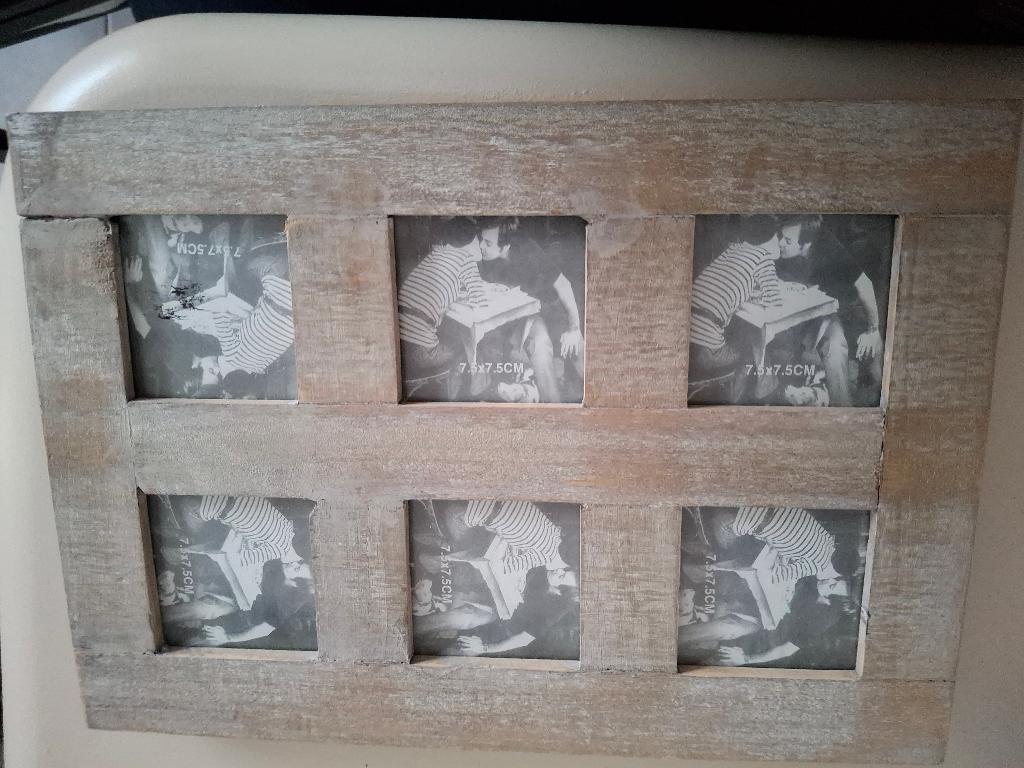 Fotolijst 6 vakken, Ophalen, Hout, Minder dan 50 cm, Minder dan 50 cm