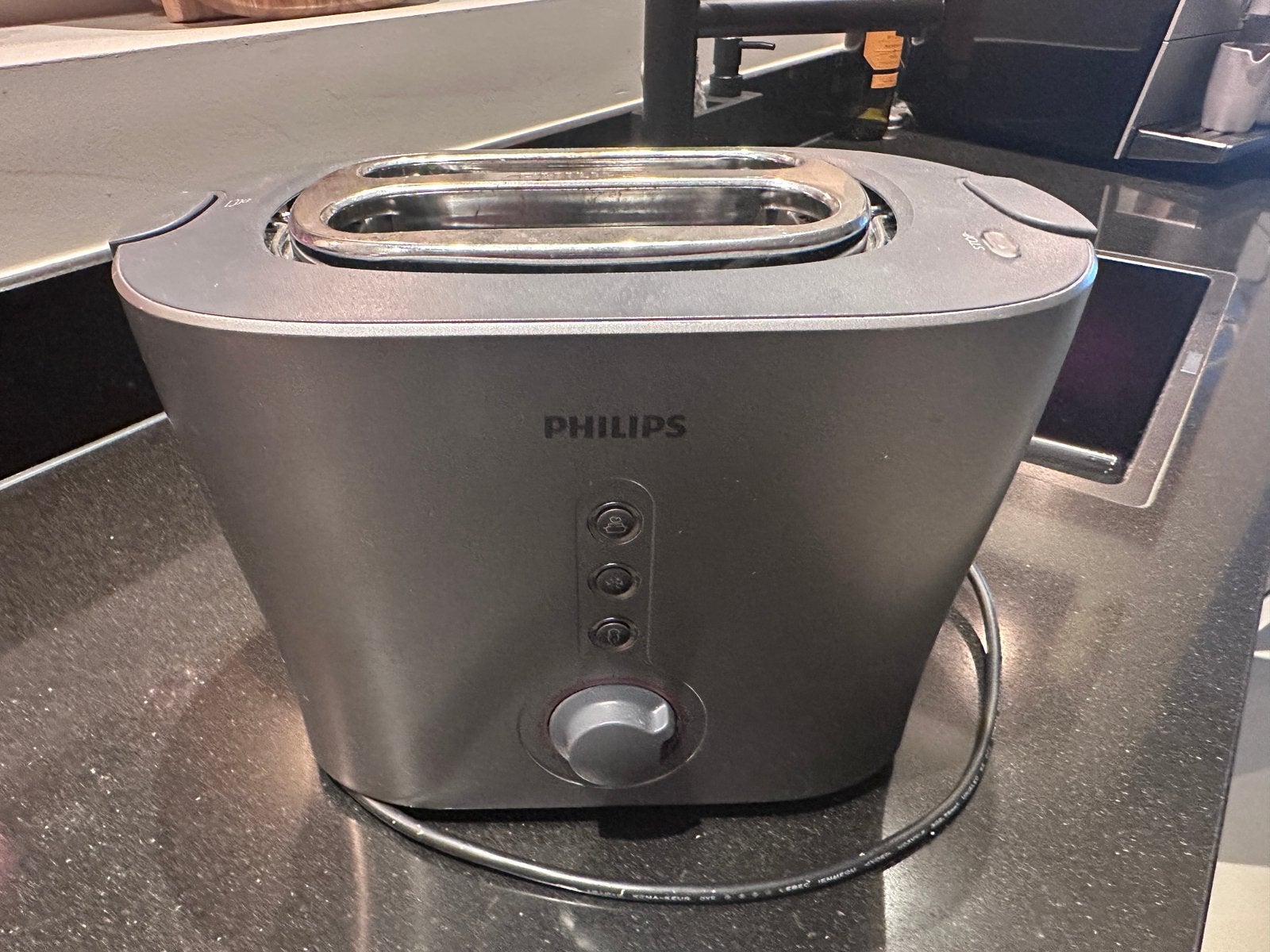 Philips broodrooster grijs/ antraciet zgan, Witgoed en Apparatuur, Broodroosters, Ophalen, Zo goed als nieuw